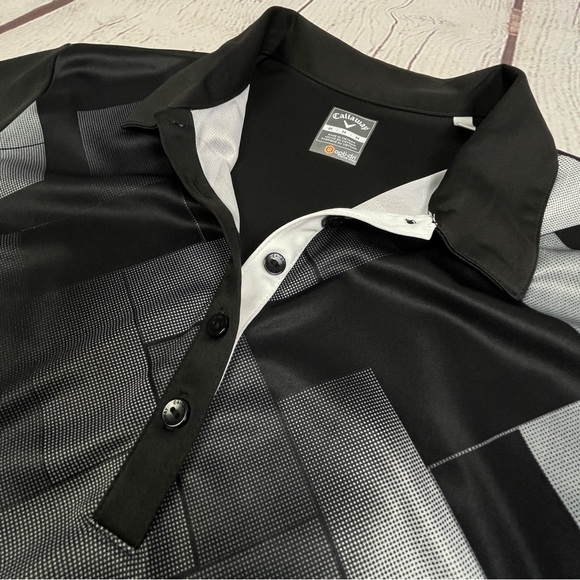 CALLAWAY Black and Gray Golf Opti Dri Polo Shirt, Size M - Picture 12 of 12